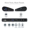 StarTech.com USB 3.0 dokavimo stotelė dviem monitoriams su HDMI ir DVI/VGA