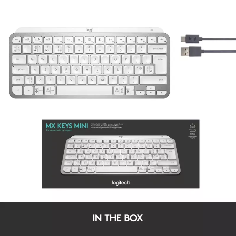 Logitech MX Keys Mini belaidė apšviesta klaviatūra mini QWERTY