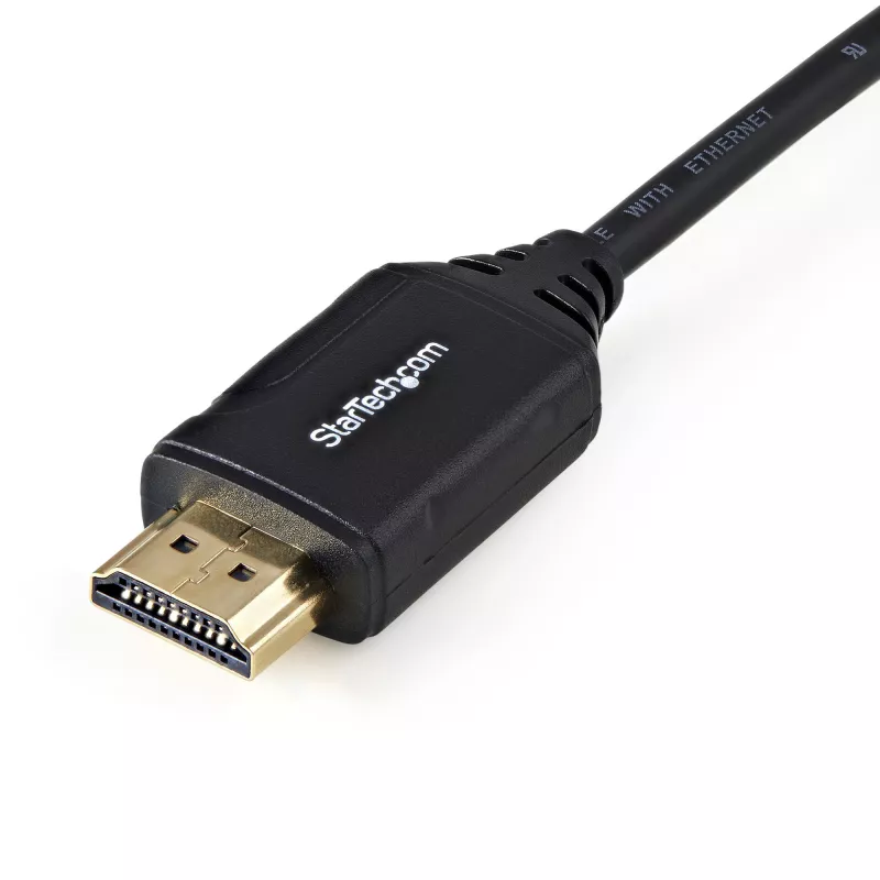 StarTech.com 1,6 pėdų (50 cm) Premium sertifikuotas HDMI 2.0 laidas su Ethernet – didelės spartos itin HD 4K 60 Hz HDMI laidas HDR10 – HDMI jungtis (vyriškas/vyriškas) – UHD monitoriams, televizoriams, ekranams