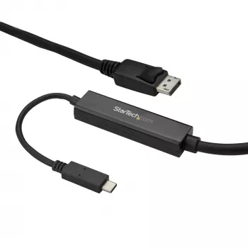StarTech.com 9.8ft/3m USB-C į DisplayPort 1.2 laidas 4K 60Hz – USB-C į DisplayPort adapterio laidas – HBR2 USB Type-C DP Alt režimas į DP monitoriaus vaizdo laidas – veikia su Thunderbolt 3 – Juodas