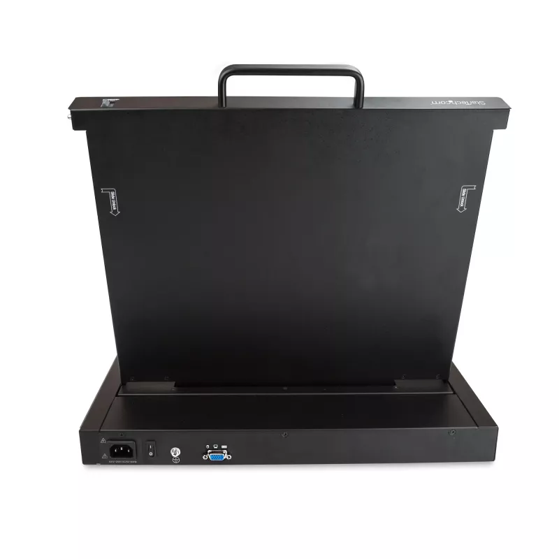 „StarTech.com“ stovo KVM konsolė – vieno prievado VGA KVM su 17 colių LCD monitoriumi serverio stovui – pilnai įrengtas universalus 1U LCD KVM stalčius su kabeliais ir įranga – USB palaikymas – 50 000 MTBF