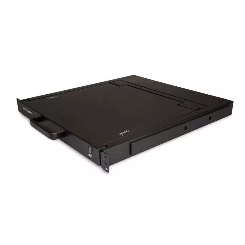 „StarTech.com“ stovo KVM konsolė – vieno prievado VGA KVM su 17 colių LCD monitoriumi serverio stovui – pilnai įrengtas universalus 1U LCD KVM stalčius su kabeliais ir įranga – USB palaikymas – 50 000 MTBF