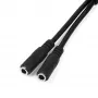 StarTech.com adapteris ausinėms su atskirais ausinių ir mikrofono kištukais – 3,5 mm 4 kontaktų į 2x 3 kontaktų 3,5 mm M/M