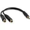 StarTech.com 15 cm stereo skirstytuvas – 3,5 mm kištukas į 2x 3,5 mm lizdus