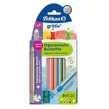 Akvareliniai pieštukai Pelikan griffix Multicolour 10 vnt.