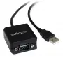 StarTech.com ICUSB2321FIS 1 prievado FTDI USB į RS232 DB9 nuosekliojo ryšio laidas, optiškai izoliuotas, 2,5 m, juodos spalvos