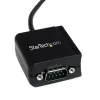 StarTech.com ICUSB2321FIS 1 prievado FTDI USB į RS232 DB9 nuosekliojo ryšio laidas, optiškai izoliuotas, 2,5 m, juodos spalvos