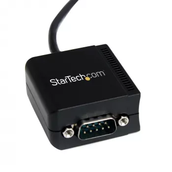 StarTech.com ICUSB2321FIS 1 prievado FTDI USB į RS232 DB9 nuosekliojo ryšio laidas, optiškai izoliuotas, 2,5 m, juodos spalvos