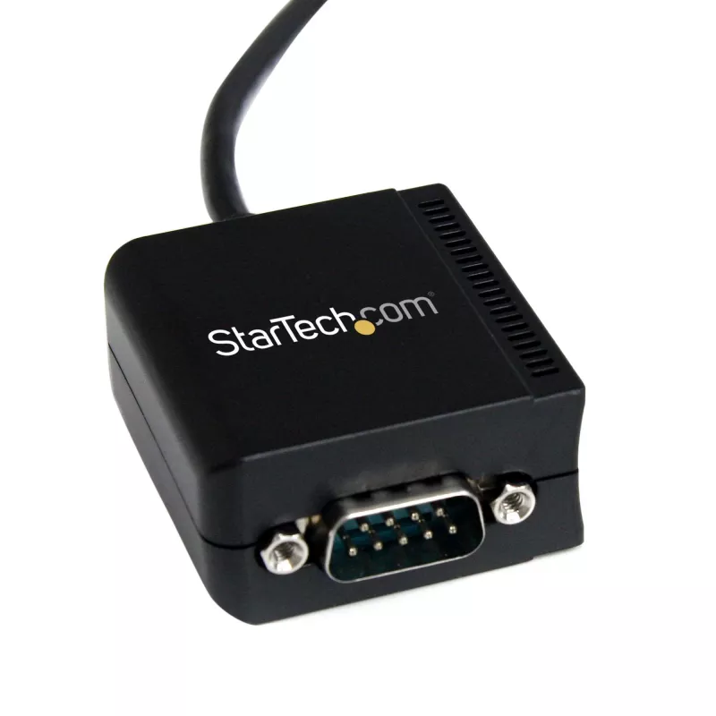 StarTech.com ICUSB2321FIS 1 prievado FTDI USB į RS232 DB9 nuosekliojo ryšio laidas, optiškai izoliuotas, 2,5 m, juodos spalvos