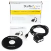 StarTech.com ICUSB2321FIS 1 prievado FTDI USB į RS232 DB9 nuosekliojo ryšio laidas, optiškai izoliuotas, 2,5 m, juodos spalvos