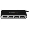 StarTech.com 4 prievadų nešiojamas USB 2.0 šakotuvas su įmontuotu kabeliu