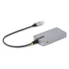 StarTech.com 4 prievadų USB šakotuvas – USB 3.0 5Gbps, maitinamas iš magistralės, USB-A į 4x USB-A su papildomu maitinimo įėjimu – nešiojamas šakotuvas nešiojamam ir staliniam kompiuteriui, 30 cm laidas