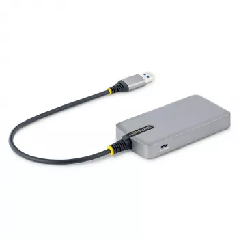 StarTech.com 4 prievadų USB šakotuvas – USB 3.0 5Gbps, maitinamas iš magistralės, USB-A į 4x USB-A su papildomu maitinimo įėjimu – nešiojamas šakotuvas nešiojamam ir staliniam kompiuteriui, 30 cm laidas
