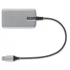 StarTech.com 4 prievadų USB šakotuvas – USB 3.0 5Gbps, maitinamas iš magistralės, USB-A į 4x USB-A su papildomu maitinimo įėjimu – nešiojamas šakotuvas nešiojamam ir staliniam kompiuteriui, 30 cm laidas