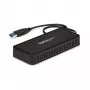 StarTech.com USB 3.0 Mini Dock – nešiojama USB-A stotelė su dviem DisplayPort 4K 60Hz ir Gigabit Ethernet – 30 cm kabelis