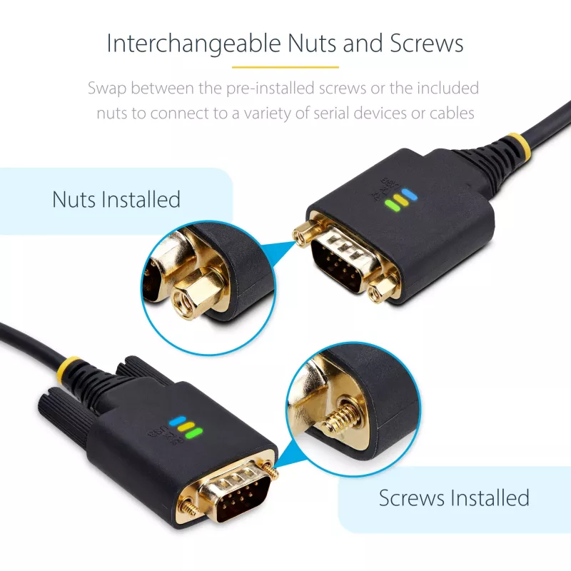 StarTech.com USB į RS232 adapterio laidas, 3 m, USB-A į DB9, FTDI, COM išlaikymas, ESD apsauga