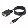 StarTech.com 1 m USB į Null Modem RS232 adapterio laidas, keičiami DB9 varžtai/veržlės, COM išlaikymas, USB-A į RS232, FTDI, 4 lygio ESD apsauga, Windows/macOS/ChromeOS/Linux - tvirta TPE konstrukcija