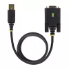 StarTech.com 1 m USB į Null Modem RS232 adapterio laidas, keičiami DB9 varžtai/veržlės, COM išlaikymas, USB-A į RS232, FTDI, 4 lygio ESD apsauga, Windows/macOS/ChromeOS/Linux - tvirta TPE konstrukcija