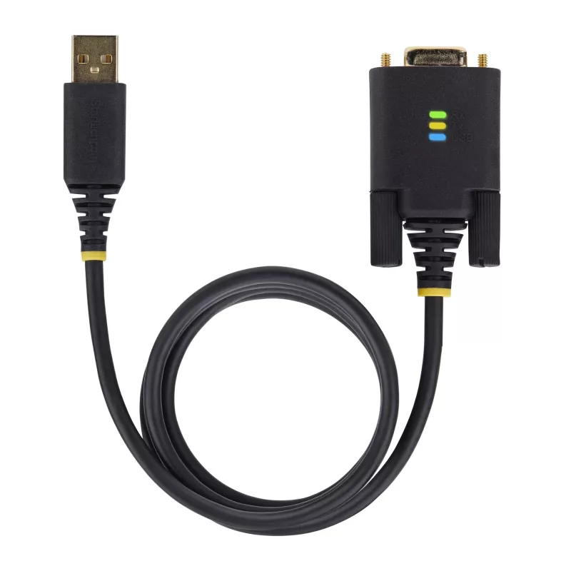 StarTech.com 1 m USB į Null Modem RS232 adapterio laidas, keičiami DB9 varžtai/veržlės, COM išlaikymas, USB-A į RS232, FTDI, 4 lygio ESD apsauga, Windows/macOS/ChromeOS/Linux - tvirta TPE konstrukcija
