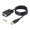 StarTech.com 1 m USB į Null Modem RS232 adapterio laidas, keičiami DB9 varžtai/veržlės, COM išlaikymas, USB-A į RS232, FTDI, 4 lygio ESD apsauga, Windows/macOS/ChromeOS/Linux - tvirta TPE konstrukcija