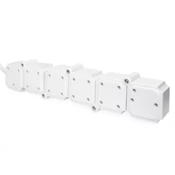 DIGITUS DA-70620 4-jų lizdų lankstus maitinimo blokas su 2 USB prievadais ir jungikliu