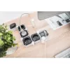 DIGITUS DA-70620 4-jų lizdų lankstus maitinimo blokas su 2 USB prievadais ir jungikliu