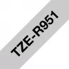 Brother TZE-R951 juostelė etiketėms spausdinti, juoda ant sidabrinės, 24 mm x 4 m
