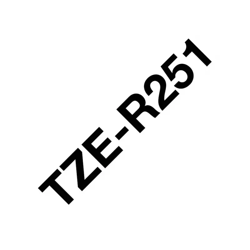 Brother TZe-R251 juosta etiketėms spausdinti, juoda ant baltos, 24 mm x 4 m