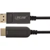 InLine DisplayPort į HDMI AOC keitiklio laidas, 4K/60Hz, juodas, 15m