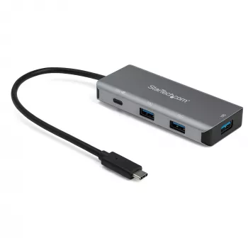 StarTech.com 4 prievadų USB C šakotuvas (10Gbps) į 3x USB-A ir 1x USB-C – 100W Power Delivery įkrovimas – nešiojamas USB 3.2 Gen 2 Type C adapteris nešiojamam kompiuteriui – suderinamas su TB3