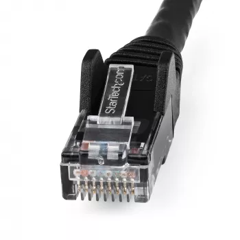StarTech.com 10m CAT6 Ethernet kabelis - LSZH (mažai dūmų, be halogeno) - 10 Gigabit 250MHz 100W PoE RJ45 10GbE UTP tinklo jungiamasis kabelis su apsauga nuo užkabinimo ir įtempimo mažinimu - juoda, CAT 6, ETL patvirtintas, 24AWG