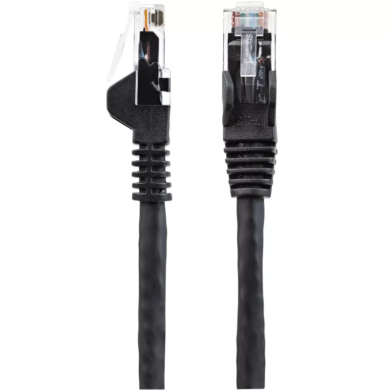 StarTech.com 10m CAT6 Ethernet kabelis - LSZH (mažai dūmų, be halogeno) - 10 Gigabit 250MHz 100W PoE RJ45 10GbE UTP tinklo jungiamasis kabelis su apsauga nuo užkabinimo ir įtempimo mažinimu - juoda, CAT 6, ETL patvirtintas, 24AWG