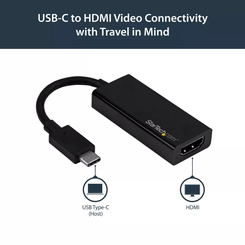 StarTech.com USB-C į HDMI adapteris – 4K 60Hz, USB Type-C, HDMI išvestis, 3840 x 2160 pikselių