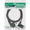 InLine maitinimo laidas, CEE 7/7 kampuotas / 3 kontaktų IEC C13 kampuotas, 3 m