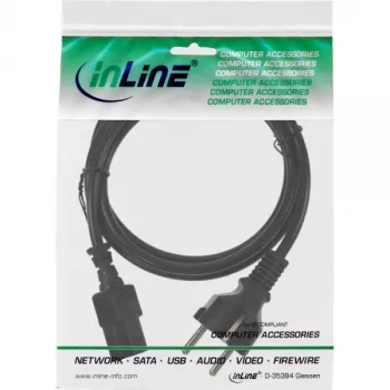 InLine maitinimo laidas, CEE 7/7 tiesus / 3 kontaktų IEC C13 kištukas, juodas, 1,5 m