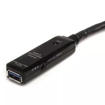 StarTech.com 5m aktyvus USB 3.0 prailginimo kabelis - M/F, 5 m, USB A, USB A, USB 3.2 Gen 1 (3.1 Gen 1), juodas