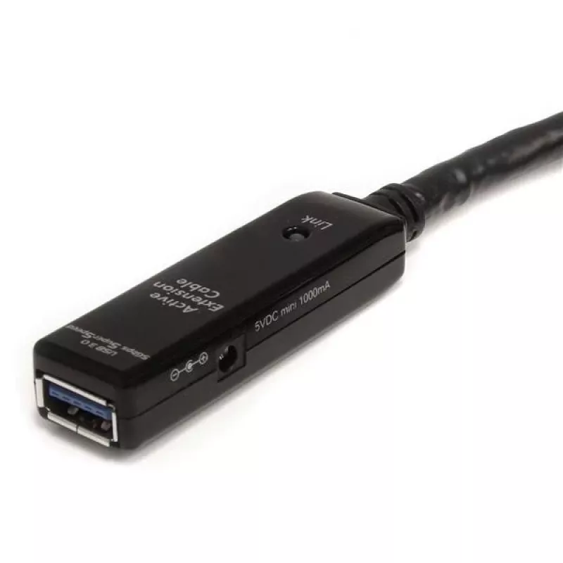 StarTech.com USB3AAEXT5M 5 m aktyvus USB 3.0 prailginimo kabelis, USB-A kištukas ir lizdas, 5 Gbps, juodas