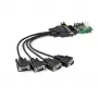 StarTech.com 4 prievadų PCI Express RS232 serijinis adapteris - PCIe RS232 serijinis valdiklis - PCIe į serijinį DB9 - 16950 UART - žemo profilio plėtimosi kortelė - Windows/Linux - TAA