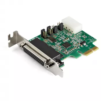 StarTech.com 4 prievadų PCI Express RS232 serijinis adapteris - PCIe RS232 serijinis valdiklis - PCIe į serijinį DB9 - 16950 UART - žemo profilio plėtimosi kortelė - Windows/Linux - TAA