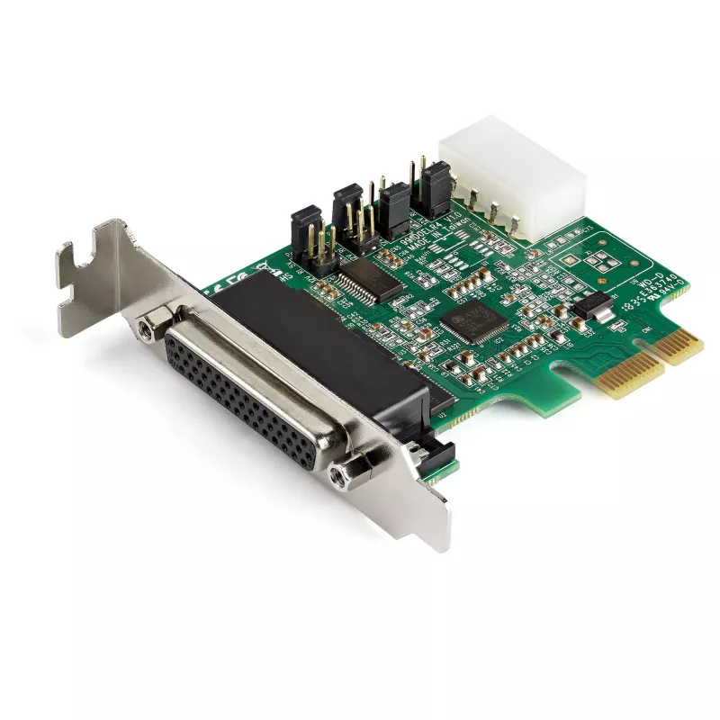 StarTech.com 4 prievadų PCI Express RS232 serijinis adapteris - PCIe RS232 serijinis valdiklis - PCIe į serijinį DB9 - 16950 UART - žemo profilio plėtimosi kortelė - Windows/Linux - TAA