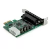 StarTech.com 4 prievadų PCI Express RS232 serijinis adapteris - PCIe RS232 serijinis valdiklis - PCIe į serijinį DB9 - 16950 UART - žemo profilio plėtimosi kortelė - Windows/Linux - TAA