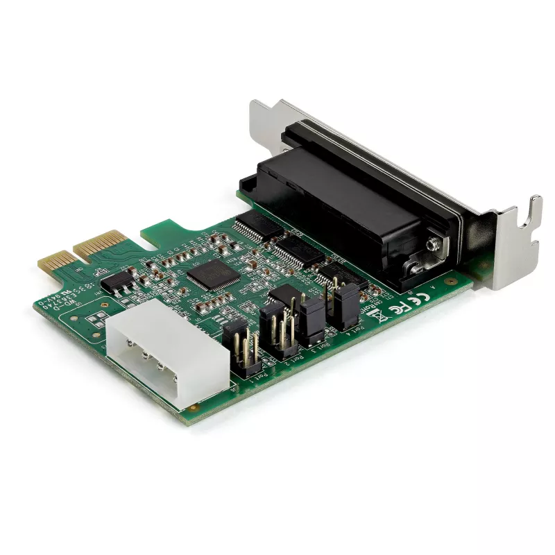 StarTech.com 4 prievadų PCI Express RS232 serijinis adapteris - PCIe RS232 serijinis valdiklis - PCIe į serijinį DB9 - 16950 UART - žemo profilio plėtimosi kortelė - Windows/Linux - TAA