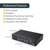 StarTech.com 4 prievadų DisplayPort KVM jungiklis – 4K 60Hz – vienas ekranas – dviejų prievadų UHD DP 1.2 USB KVM jungiklis su integruotu USB 2.0 centru ir garsu – Dell, HP, Apple, Lenovo – TAA atitiktis