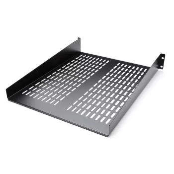 StarTech.com CABSHELF22V 2U ventiliuojama lentyna serverio stovui – universali konsolinė lentyna 19 colių tinklo įrangos stovui, plieninė, 23 kg talpa, 22 colių gylio, juoda