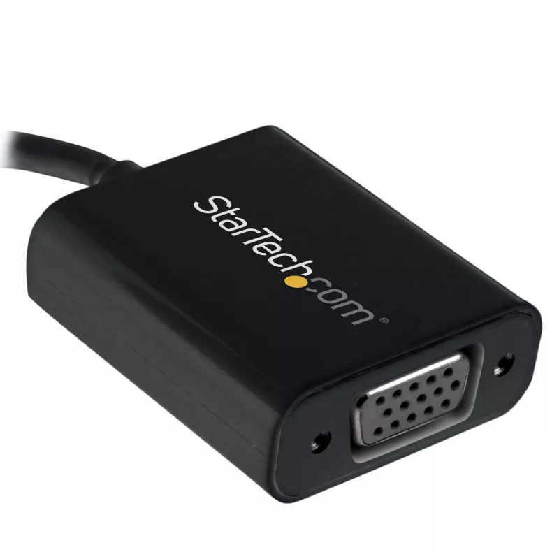 StarTech.com USB-C į VGA adapteris – juodas – 1080p – vaizdo keitiklis, skirtas MacBook Pro – USB C į VGA ekrano jungtis – atnaujinta versija CDP2VGAEC