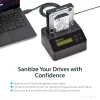 StarTech.com Vieno lizdo kietojo disko trynimo stotelė, autonominis HDD/SSD sanitizer, USB 3.0 į SATA II (3 Gbps), 9 trynimo režimai, LCD ekranas, saugus kietojo disko trynimo dokas, DB-9 spausdintuvo prievadas, TAA atitinkantis