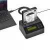 StarTech.com Vieno lizdo kietojo disko trynimo stotelė, autonominis HDD/SSD sanitizer, USB 3.0 į SATA II (3 Gbps), 9 trynimo režimai, LCD ekranas, saugus kietojo disko trynimo dokas, DB-9 spausdintuvo prievadas, TAA atitinkantis