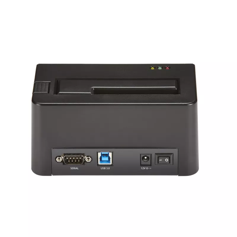 StarTech.com Vieno lizdo kietojo disko trynimo stotelė, autonominis HDD/SSD sanitizer, USB 3.0 į SATA II (3 Gbps), 9 trynimo režimai, LCD ekranas, saugus kietojo disko trynimo dokas, DB-9 spausdintuvo prievadas, TAA atitinkantis