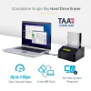 StarTech.com Vieno lizdo kietojo disko trynimo stotelė, autonominis HDD/SSD sanitizer, USB 3.0 į SATA II (3 Gbps), 9 trynimo režimai, LCD ekranas, saugus kietojo disko trynimo dokas, DB-9 spausdintuvo prievadas, TAA atitinkantis