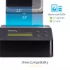 StarTech.com Vieno lizdo kietojo disko trynimo stotelė, autonominis HDD/SSD sanitizer, USB 3.0 į SATA II (3 Gbps), 9 trynimo režimai, LCD ekranas, saugus kietojo disko trynimo dokas, DB-9 spausdintuvo prievadas, TAA atitinkantis